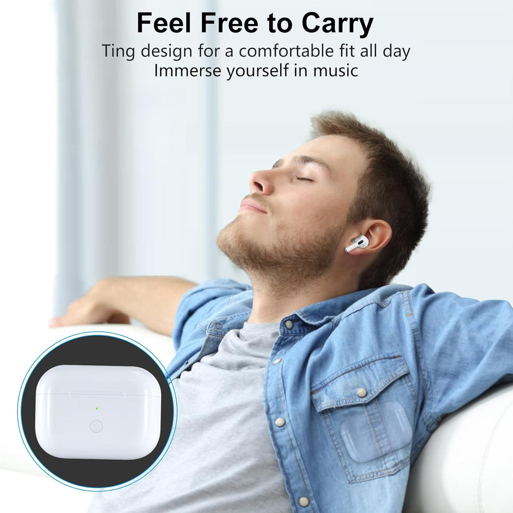 Compatible with AirPod Pro 1st & 2nd Generation Charging Case Replacement with USB-C Charging, Wireless Air Pod Pro 1 2 Charger Case with Bluetooth Pairing Sync Button, with Type-C